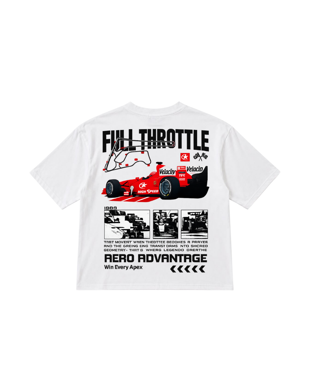 Full Throttle Formula Racing Oversized Boxy Fit T-Shirt