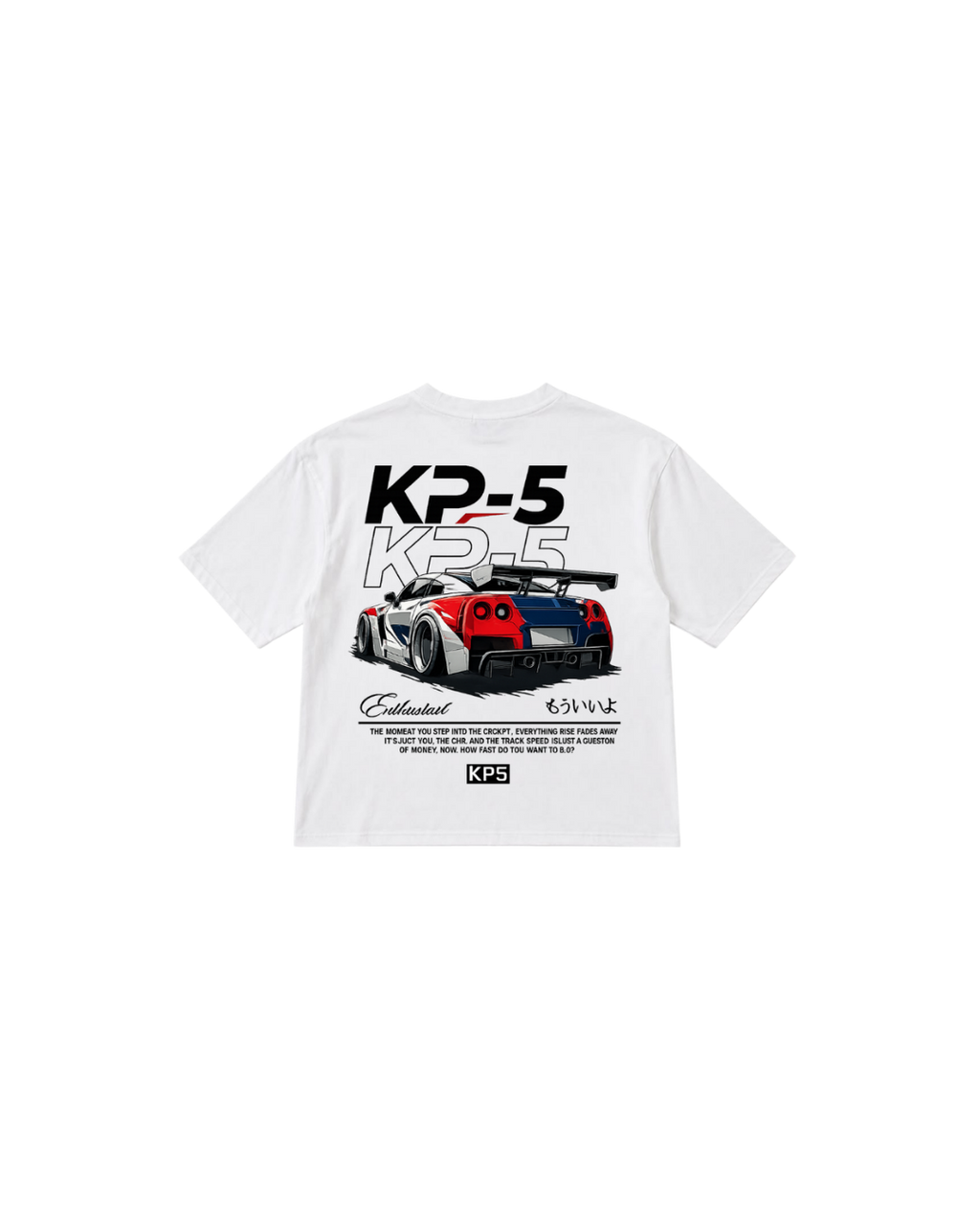 KP5 Performance Racing Oversized Boxy Fit T-Shirt