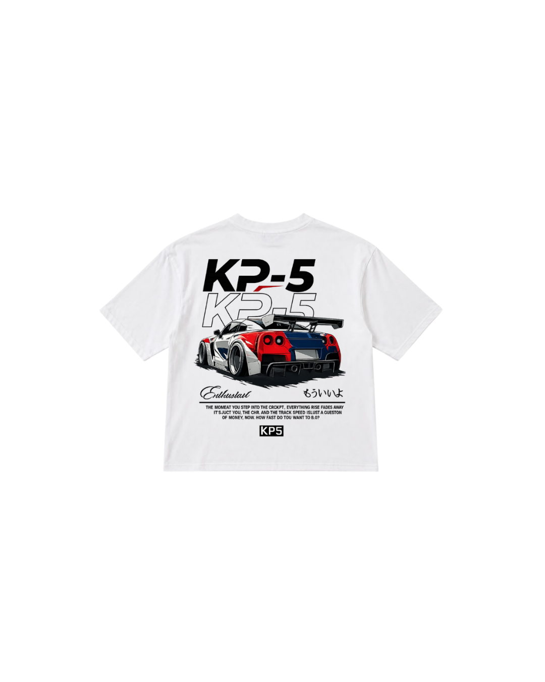 KP5 Performance Racing Oversized Boxy Fit T-Shirt